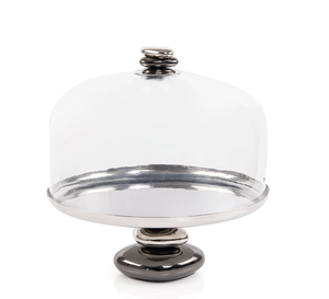 Latest Design Silver Finished <b>Cake</b> <b>Stand</b> With <b>Glass</b> Dome Tabletop High Quality Decor <b>Cake</b> <b>Stand</b> For Home Hotel Cafe & Restaurant - Product Image 1