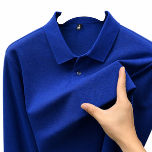 Polo homme gris à manches courtes en piqué 100 % coton respirant coupe classique décontracté couleur unie design épuré pour l'automne - Product Image 4