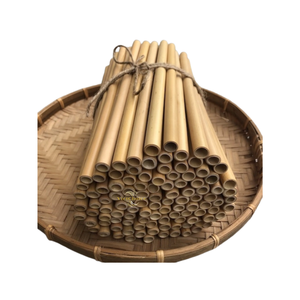 Vietchoice <b>Reusable</b> Biodegradable Bamboo <b>Straw</b> Eco-Friendly Washable BPA Free Durable 200mm Length Laser Engraved Log - Product Image 6