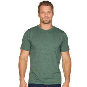 Camiseta de Manga Corta para Hombre, Cuello Redondo, Color Gris Jaspeado, Corte Regular, Tejido de Punto - Product Image 6