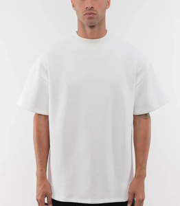 เสื้อยืดคอกลมทรงโอเวอร์ไซส์คุณภาพสูงสำหรับผู้ชาย ผ้าฝ้าย 100% หนานุ่ม สั่งทำพิเศษ ทรงบ็อกซี่ ไซส์ใหญ่ - Product Image 3