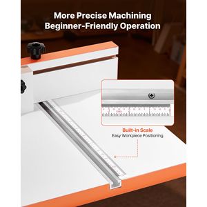 Tavolo per Trapano a Colonna 24 x 12 Pollici con Blocco di Arresto Regolabile, Superficie in MDF Altamente Compatibile con Scanalature a T - Product Image 4