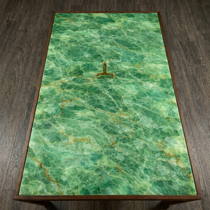 Table à manger rectangulaire en onyx vert naturel de luxe, de haute qualité, écologique, sur mesure pour Diwali, finition polie - Product Image 4