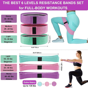 Bandas de resistencia para ejercicios con logo personalizado, banda elástica para cadera de tela de poliéster, banda para glúteos, gimnasio, fitness, resistencia, ecológica - Product Image 3
