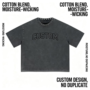 เสื้อยืดครอปทรงดิสเทรสแบบฟอกกรด Glory Custom คุณภาพพรีเมียม คอกลม แขนครึ่ง ลายสกรีน สำหรับสตรีทแวร์ OEM - Product Image 4
