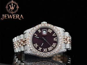 Mossinate Luxury Stainless Steel Analog Glass Watch with Sparkling Diamonds for Men Women Mechanical Movement Fashionable Design - Product Image 4