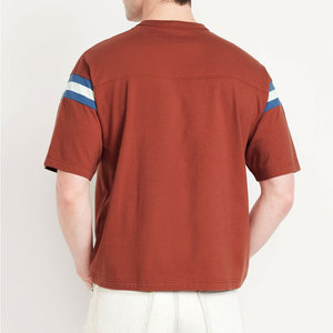 T-shirts amples pour hommes, col rond, basiques, décontractés, en coton de haute qualité, vente en gros - Product Image 2