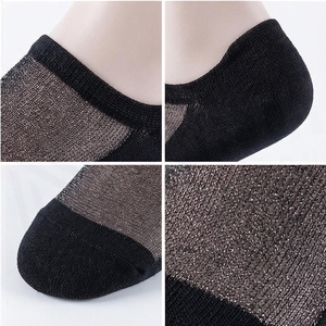 No Show <b>Socks</b> Solid <b>Black</b> Breathable Knitted Non Slip <b>Socks</b> for Adults Summer Casual Wear - Product Image 4