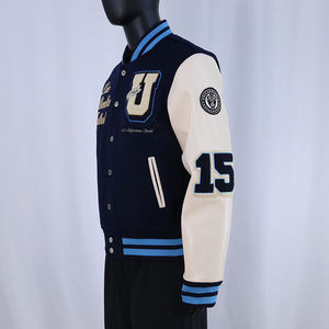 Chaqueta Varsity Personalizable para Hombre, Chaqueta Varsity Moderna de Estilo Urbano, Chaqueta de Invierno de Lana con Parches Bordados en Chenilla al por Mayor - Product Image 3