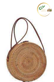 Sac fourre-tout rond en jute fait main, écologique, en fibres naturelles, pour les courses - Product Image 2