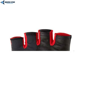 ถุงมือครึ่งนิ้วไดเซน สตาร์สีแดงสีดำ ความยาวข้อมือ PU ทนทาน กีฬา ลำลอง - Product Image 6