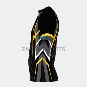 Maillot de compression MMA pour hommes, entraînement avancé, extensible, logo frontal, vêtements de sport - Product Image 4