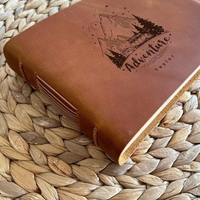 Journal de voyage en cuir fait main, personnalisé, avec logo gravé vintage, carnet de croquis, journal intime, livre de souvenirs