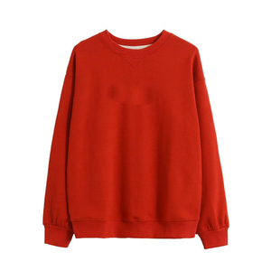 Nouveau design OEM, sweat-shirt pour femme en coton 100%, pull-over uni, broderie personnalisée du logo, sweat-shirt écologique surdimensionné - Product Image 5