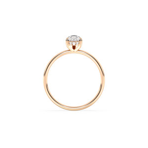 Bague solitaire REYES classique en or rose massif 14 carats avec diamant de laboratoire HPHT CVD pour femme, cadeau idéal pour un anniversaire ou un mariage - Product Image 5