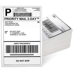 Waterproof 4X6 Direct Thermal Labels 500Pcs Direct Thermal Printer shipping label Paper