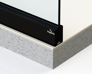 Système de railings Imperio Smart Base C75 en aluminium noir/argent/champagne et finition bois - Product Image 1