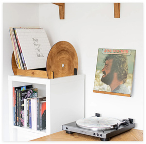 Boutique Wooden Media Shelf Perfect Display &amp; <strong>Storage</strong> <strong>for</strong> <strong>CDs</strong> &amp; DVDs - Product Image 6