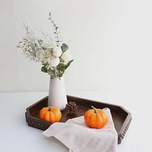 Wood Serving <b>Tray</b> with Beads, Farmhouse <b>Decorative</b> <b>Tray</b> for Table Centerpiece, Christmas Wedding - Product Image 2