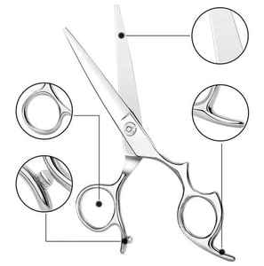 Industrial Grade Stainless Steel Salon <b>Scissors</b> with Fancy Handle Sharp Barber Hair Cutting Shears Polish Finish Beauty Shearing - Product Image 2