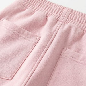 Women Pink Flare Pants Women's Casual Loose Fit Mid Waist <b>Drawstring</b> Sweatpants Full Length Solid Color Knitted Fleece - Product Image 6