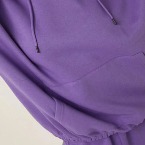 Ensemble de survêtement pour femme, sweat-shirt à col rond uni, pantalon à cordon de serrage long, coupe décontractée, vêtements d'automne, 100% polyester - Product Image 5