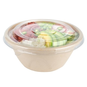 Tazón Ecológico de Pulpa de Caña de Azúcar con Tapa para Fiestas, Contenedor Desechable de Bagazo de 32oz, Tapas Transparentes Biodegradables 2026 - Product Image 1