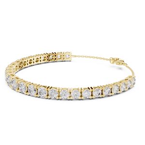 Conjunto de Pulseras de Lujo con Diamantes Cultivados en Laboratorio, Chapado en Rodio, Oro Amarillo Sólido de 18 Quilates, para Uso Diario en la Oficina, Bodas y Compromisos - Product Image 1