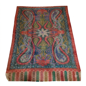 Châle carré en laine Acro peint à la main, style bohème, pour femme, SK NOOR SONS, couleurs personnalisées, tailles variées, 100x200 cm - Product Image 1
