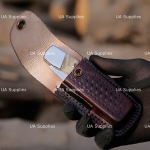 UA Supplies Professional Natural Ram Horn Handle High Carbon Steel Hunting Clip Point Industrial Folding Pocket Knife High OEM - Product Image 6