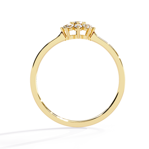แหวนทองคำแท้ 14k ทรงกลมประดับเพชรแบบมินิมอล ดีไซน์เกลียว สำหรับผู้หญิง เหมาะสำหรับเป็นของขวัญในโอกาสหมั้น วันครบรอบ - Product Image 2
