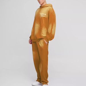 Conjunto de Sudadera y Pantalones Deportivos Casuales de Algodón para Hombre, Unisex, Corte Holgado, Ropa Deportiva Urbana, Conjunto Personalizado - Product Image 3