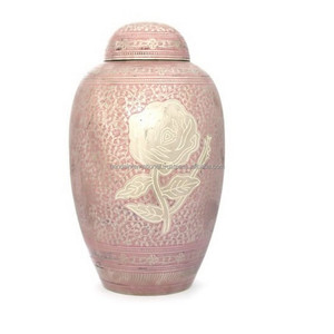Urnas de cremación para adultos de cúpula superior de latón de alta calidad con hermoso diseño y urnas funerarias de metal con acabado multicolor - Product Image 4
