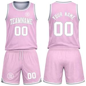 Ensemble d'uniformes de basketball réversibles personnalisés 100 % polyester respirant (maillot et short) – Tenue de sport pour équipe grandes tailles OEM - Product Image 3