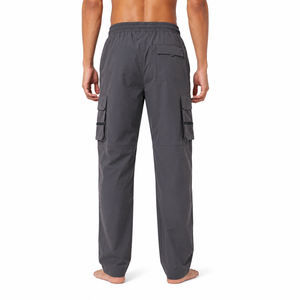 Breathable Bottom String Elastic Waist Multi-Pockets Plus Size Cargo <b>Trousers</b> Summer Casual Outdoor Streetwear <b>men's</b> pants USA - Product Image 2
