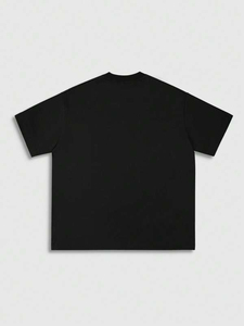Camiseta Y2K para Hombre con Letras de Diamantes de Imitación, Estilo Oversize, Retro, Streetwear, Lujo, Algodón Pesado, Cristales Termoadhesivos, Transpirable, 300g - Product Image 4