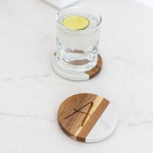 Round Cork Coaster <b>Set</b> With Gold Leaf Pattern Black Bohemian Design Heat Resistant 300mm Diameter Mats & Pads - Product Image 5