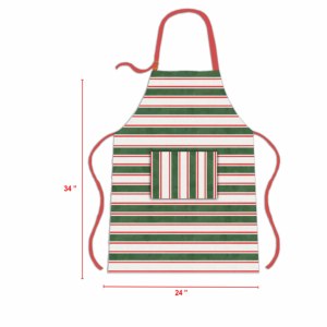 100% Cotton Stripe Design Bib <b>Apron</b> High Quality <b>Apron</b> With Customized Size And Logo <b>Kitchen</b> <b>Apron</b> for Christmas. - Product Image 6