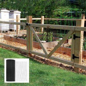 Rete Metallica Saldata Rivestita in Vinile Nero 60 Pollici X 50 Piedi, Maglia 2'' X 4'', 16Ga, Recinzione in PVC per Giardini e Pollai - Product Image 4