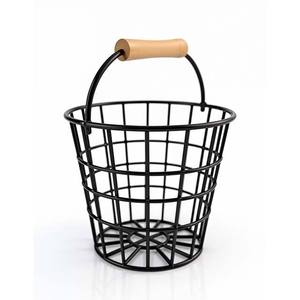 Wire Metal Iron Eco-Friendly Modern Rectangle Kitchen Storage <b>Basket</b> Desktop Sundries Organizer Vegetable Fruit Stackable <b>Handle</b> - Product Image 1