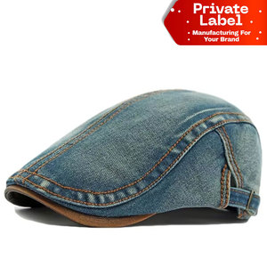 Casquette plate personnalisée avec logo imprimé, style vintage Ivy, en gros, casquette plate de marque personnalisée de qualité supérieure, broderie de haute qualité, unisexe - Product Image 1