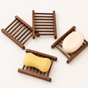 Natural <b>Bamboo</b> <b>Soap</b> <b>Dish</b> Self Draining <b>Soap</b> Holder Wooden <b>Soap</b> Tray Drainage Rack for Bathroom Shower Sink - Product Image 1