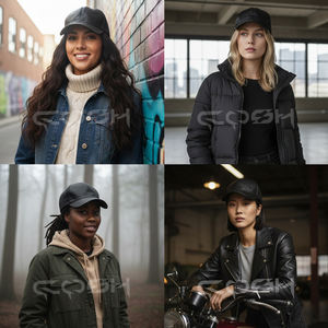 หมวกเบสบอลหนังแท้ทำมือ พร้อมสายปรับขนาดด้านหลัง |   เครื่องประดับศีรษะสุดหรูสไตล์สตรีทคลาสสิก - Product Image 4