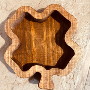 Cuencos de Masa de Madera de Acacia Natural al por Mayor, Cuencos de Masa en Forma de Hoja de 4 Hojas para Velas del Día de San Patricio desde Vietnam - Product Image 2