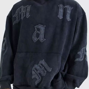 Ensemble de survêtement et pantalon de jogging personnalisé en molleton 100 % coton, effet délavé, avec impression en relief et logo OEM - Product Image 6