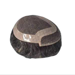 วิกผมผู้ชายแบบติดลูกไม้ ผมแท้ อินเดียนเรมี่ แฮร์ ทัซ แฮร์ บังกลาเทศ ดีฟเวฟ ซิงเกิลเวฟท์ สีเทา 50% - Product Image 6