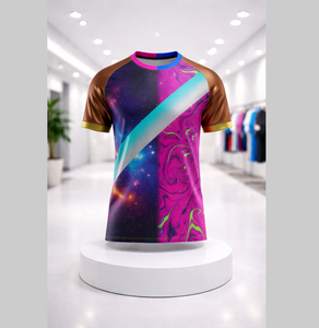 Camiseta Casual de Punto Sólido 100% Poliéster Sublimada Personalizada |   Camiseta de Fábrica con Cuello Redondo y Manga Corta, 180 Gramos - Product Image 2