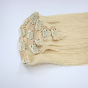 Clip en la extensión del paquete de cabello humano, 100% cabello Natural Remy vietnamita sin procesar - Product Image 3