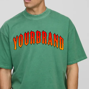 Camiseta de Algodón Grueso de Primera Calidad, 250, 280, 320 g, para Hombre, con Estampado Personalizado, Cuello Redondo, Camiseta Blanca Extra Grande para Hombre - Product Image 2