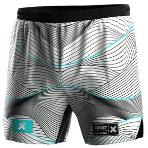 กางเกงขาสั้น BJJ MMA พิมพ์ลายถ่ายโอนความร้อน100% โพลีเอสเตอร์ระบายอากาศทนทานชุดศิลปะการต่อสู้ - Product Image 5